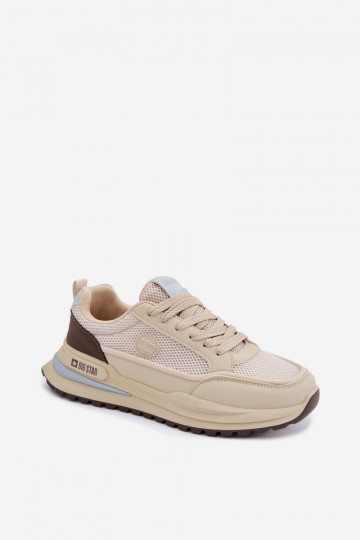 Sportliche Schuhe für Männer Big Star TT174316 Hi-Poly System in Sandfarbe