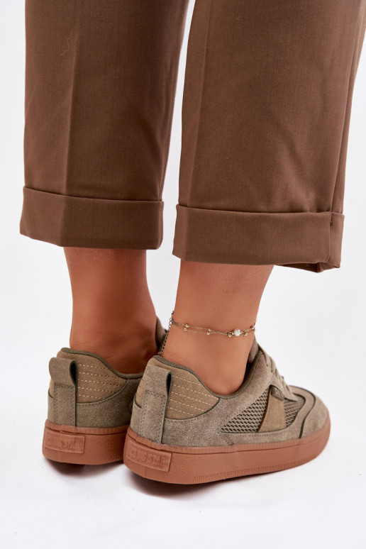 Sneakers Stilvollllschuhe Feminin Big Star TT274761 Khaki-Farbe