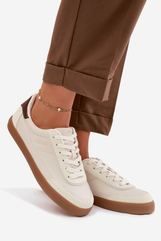 Sneakers Stilvollllschuhe Feminin aus Öko-Leder Big Star TT274311 elfenbeinfarbe