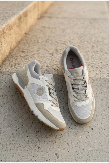 Herren Sneaker mit Plateau weiß und blau Farbe 2