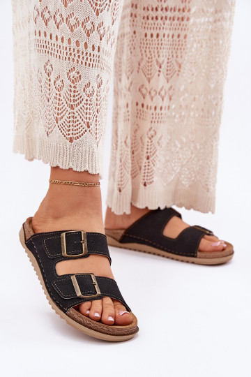 Damenhausschuhe Präventive Inblu AA000068 schZuarze Farbe 2