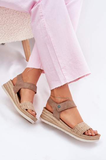 Damensandalen mit einer Plattform Inblu RV000014 Beige