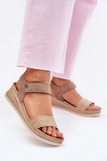 Damensandalen mit einer Plattform Inblu RV000014 Beige 2
