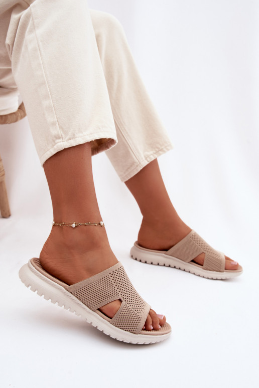 Damenhausschuhe Sergio Leone KL064 Beige