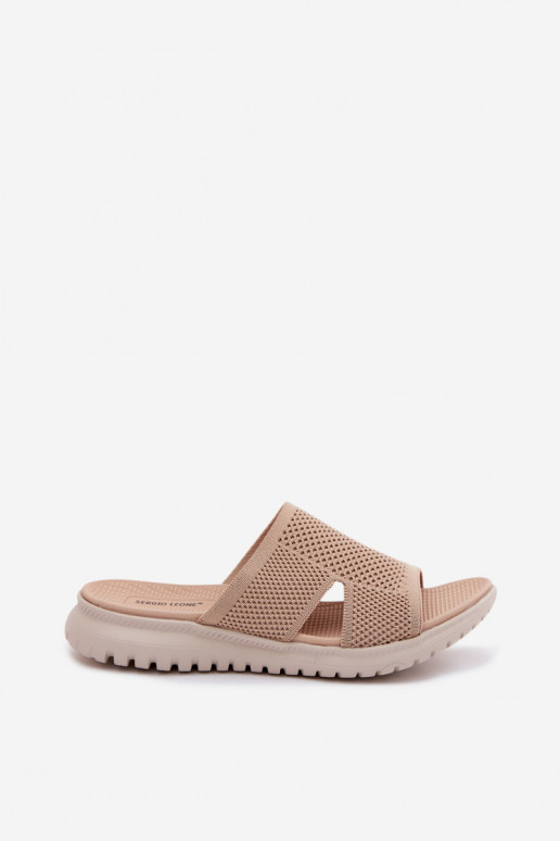 Damenhausschuhe Sergio Leone KL064 Beige