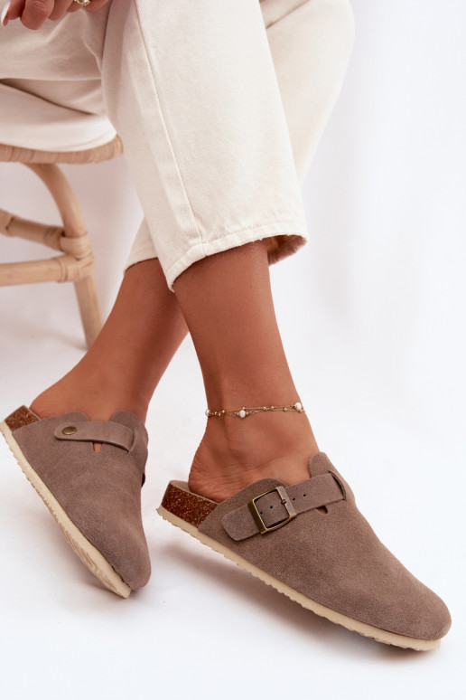 Damenhausschuhe VerstopfungenErmöglichtturalnego aus INildlederu Vinceza 101332 Beige