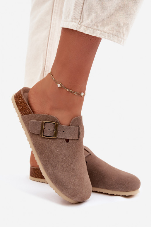 Damenhausschuhe VerstopfungenErmöglichtturalnego aus INildlederu Vinceza 101332 Beige