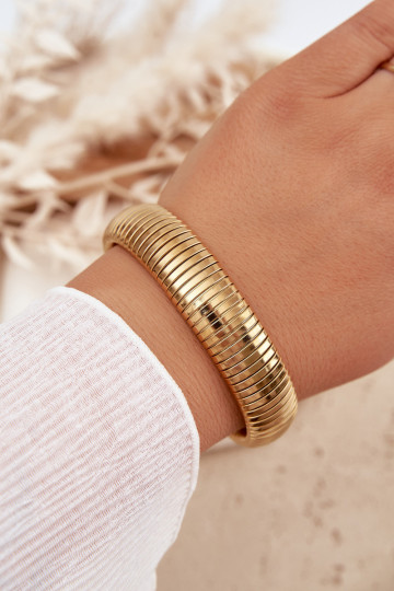 Damenarmband aus Edelstahl groß in goldfarben