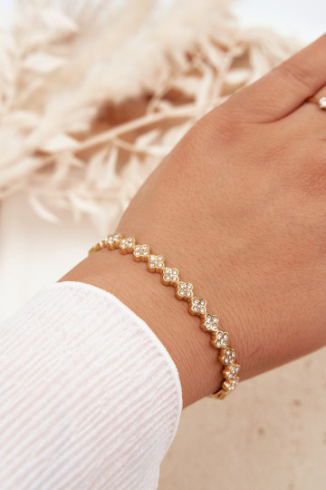 Ein Armband Feminin mit blitzenden Augen goldene Farbe