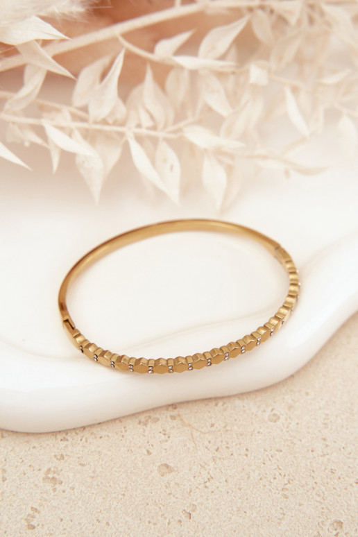 Ein Armband FemininKleinmund Zirkone Stal NierdzeZuna goldene Farbe