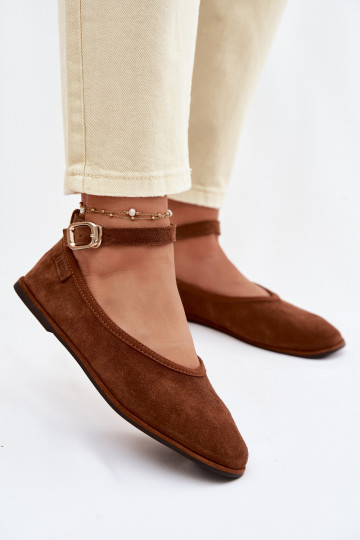 Ballerinas aus natürlichem Wildleder Big Star TT274211 in braun 2
