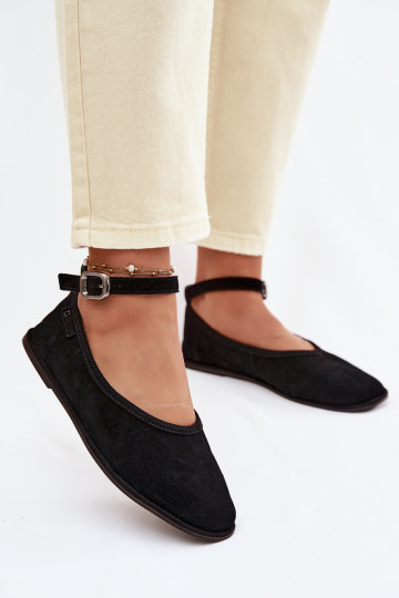 Ballerinas aus natürlichem Wildleder Big Star TT274212 in schwarz 2