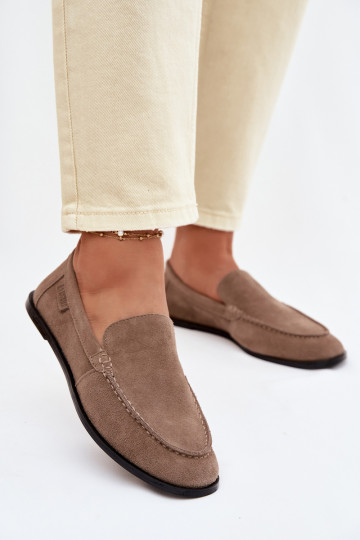 Mokassins für DamenErmöglichtturalnego aus INildlederu Big Star TT274207 Beige 2