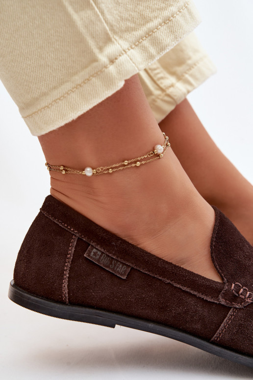 Mokassins für DamenErmöglichtturalnego aus INildlederu Big Star TT274208 CzekoladoZue