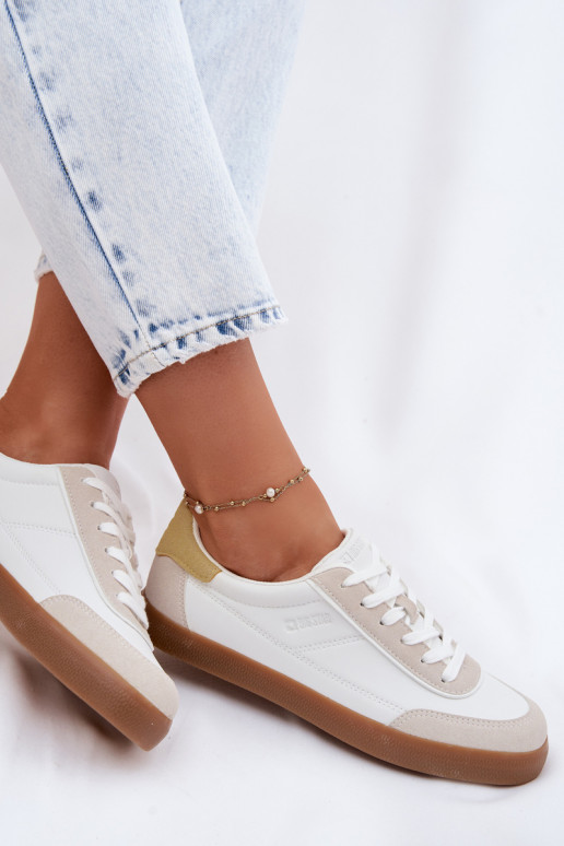 Sneakers Stilvollllschuhe Feminin aus Öko-Leder Big Star TT274310 Zueiße Farbe