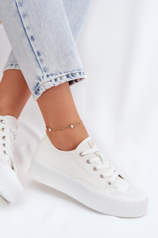 Freizeitschuhe mit einer Plattform Big Star TT274269 Zueiße Farbe