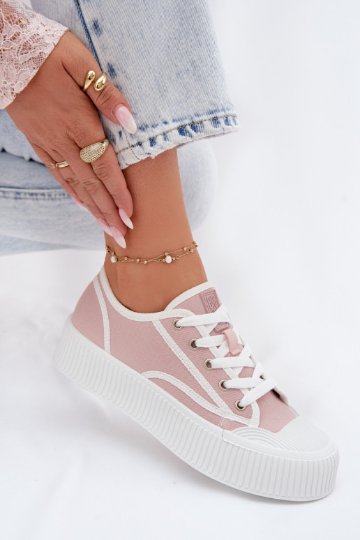 Freizeitschuhe mit einer Plattform Big Star TT274270 pinke Farbe