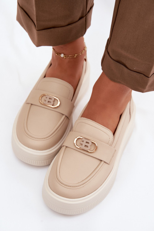 Haut Plateau-Mokassins für Damen Vinceza 39974 Beige