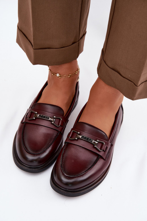 Haut Mokassins für Damen Vinceza 39983 Burgund