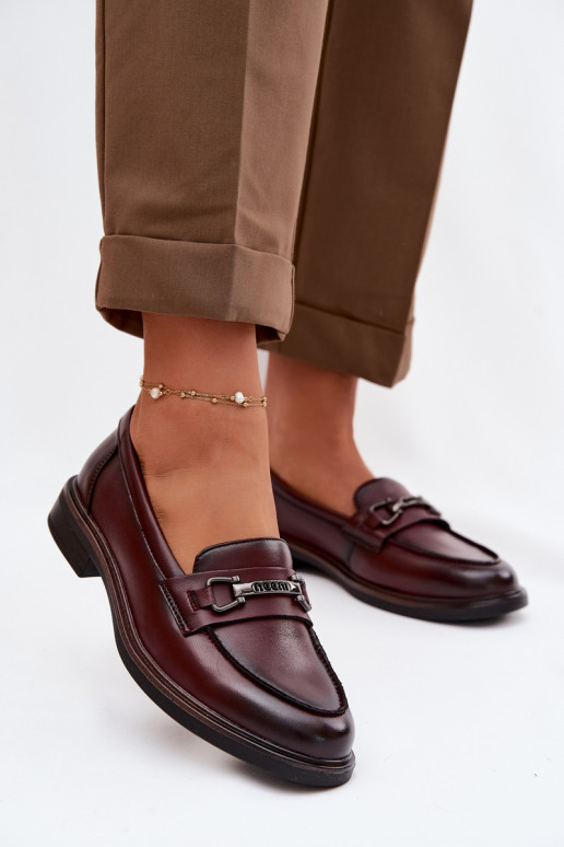 Haut Mokassins für Damen Vinceza 39983 Burgund