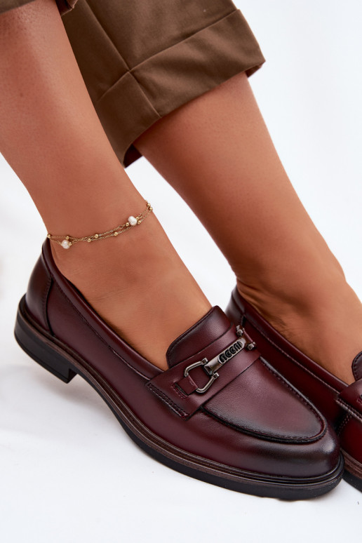 Haut Mokassins für Damen Vinceza 39983 Burgund