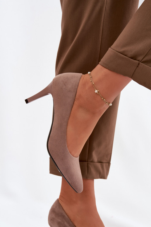 hochhackige Schuhe aus Öko-INildlederoZue Sergio Leone 1336 braune Farbe