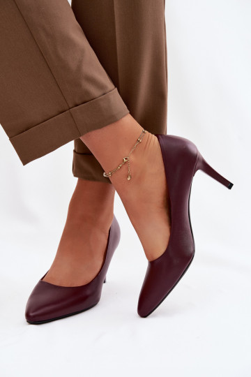 hochhackige Schuhe Eko Haut Sergio Leone 1336 Burgund