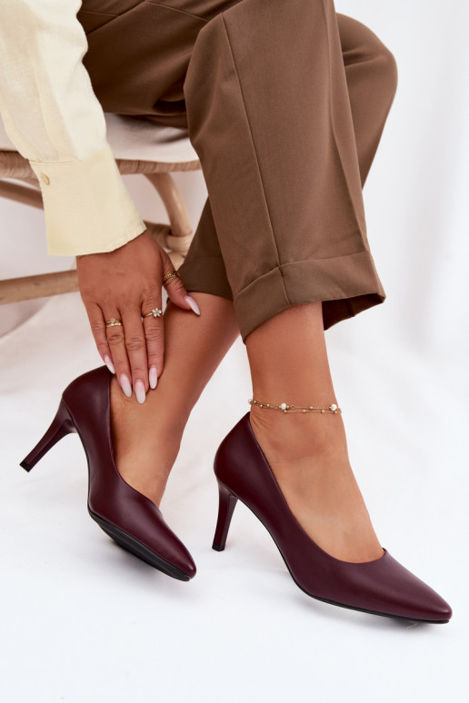 hochhackige Schuhe Eko Haut Sergio Leone 1336 Burgund