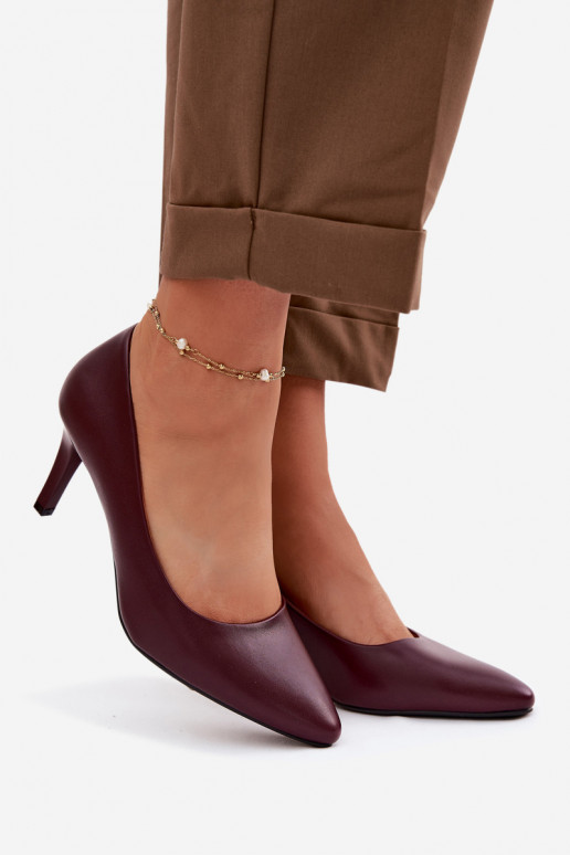 hochhackige Schuhe Eko Haut Sergio Leone 1336 Burgund