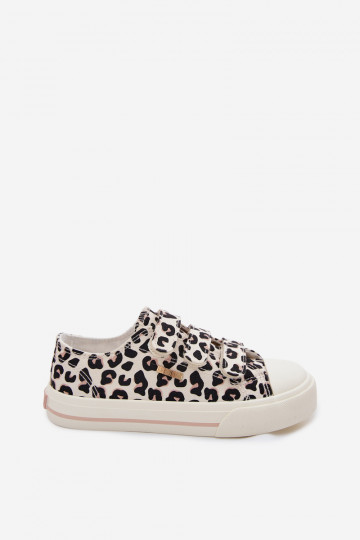 lässige Schuhe Kindisch mit Klebeverschlüssen Big Star TT374171 mit Leopardenfellmuster 2