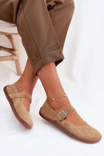 Ballerinas BarefootErmöglichtturalnego aus INildlederu Zazoo 316 Beige