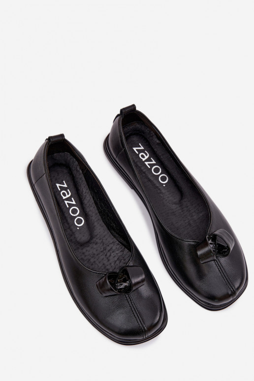 Haut Schuhe Feminin Zazoo 379 schZuarze Farbe