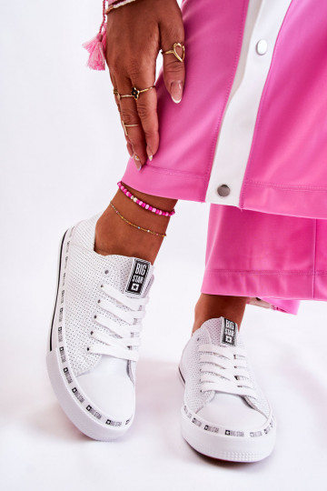 Feminin mit durchbrochenen Elementen lässige Schuhe Big Star Zueiße Farbe FF274024