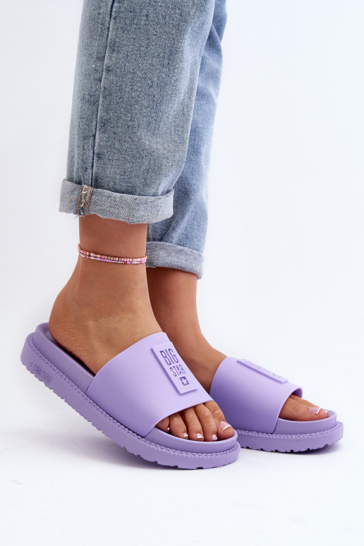 Damenhausschuhe Big Star LL274426 Violette Farbe