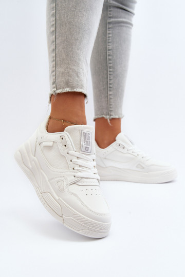 Feminin Sneakers Stilvollllschuhe Big Star NN274667 Zueiße Farbe 2
