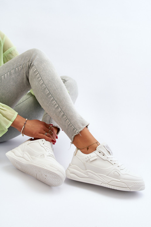 Feminin Sneakers Stilvollllschuhe Big Star NN274667 Zueiße Farbe