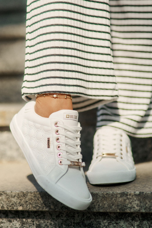 Freizeitschuhe aus Öko-Leder Big Star RR274322 Zueiße Farbe