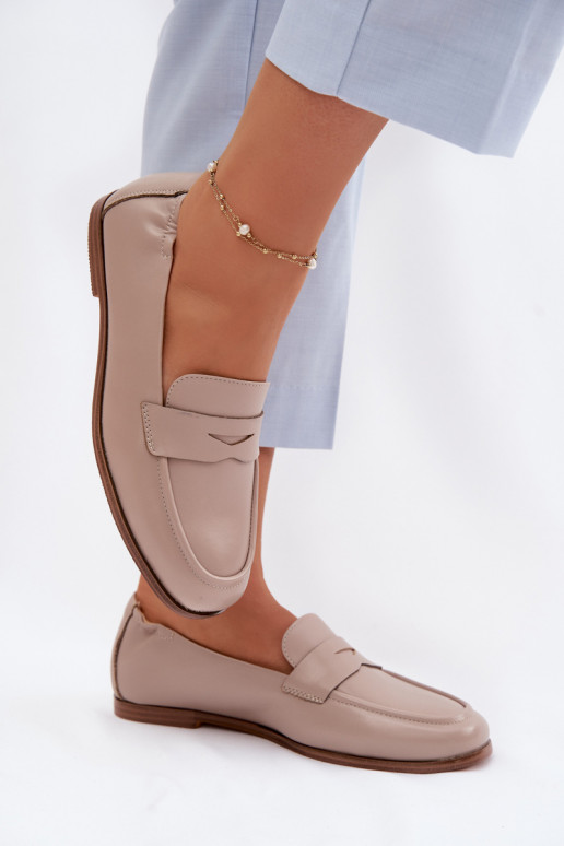 MokassinsErmöglichtturalnej Skóry Vinceza 18121 Beige