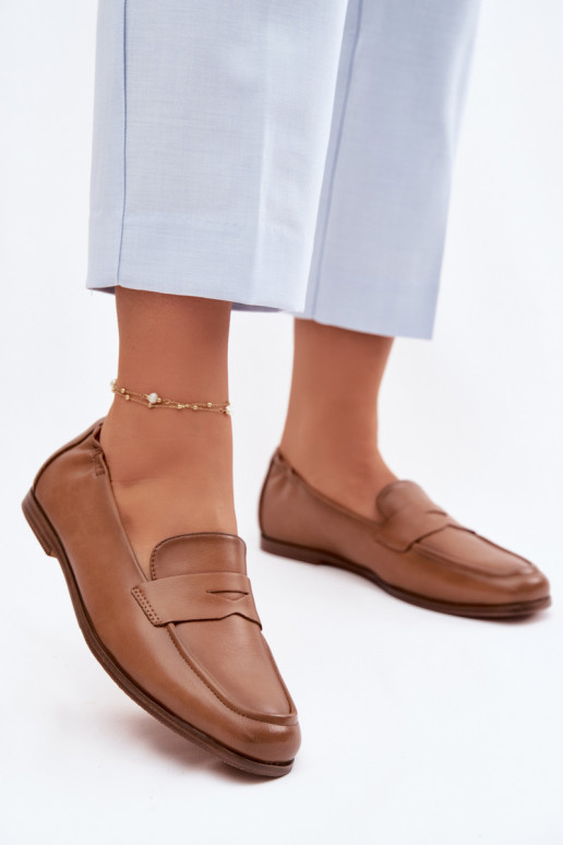 MokassinsErmöglichtturalnej Skóry Vinceza 18121 braune Farbe