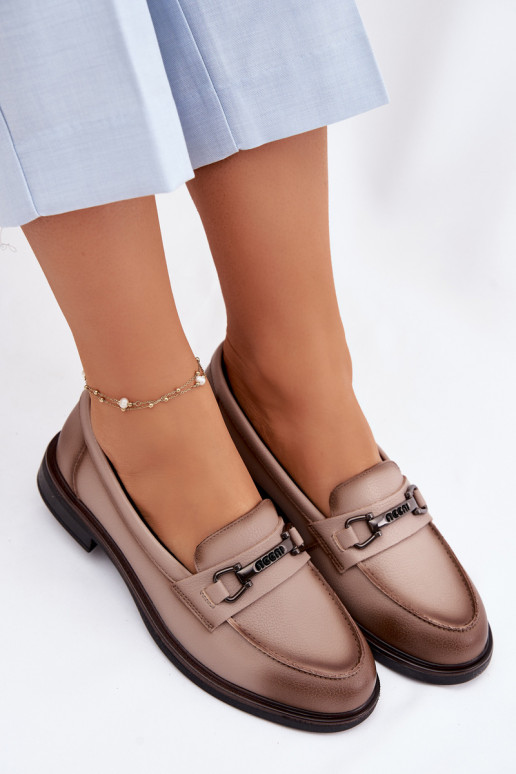 Haut Mokassins für Damen Vinceza 39983 Beige