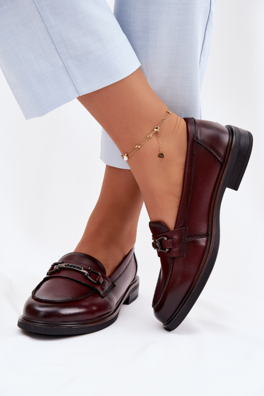 Haut Mokassins für Damen Vinceza 39983 braune Farbe