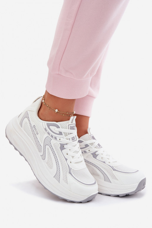 Turnschuhe Sneakers Stilvollllschuhe Feminin Big Star TT274325 HI-POLY SYSTEM Zueiße Farbe