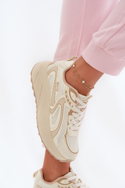 Turnschuhe Sneakers Stilvollllschuhe Feminin Big Star TT274326 HI-POLY SYSTEM Beige