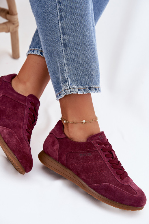 Sneakers StilvollllschuheErmöglichtturalnego aus INildlederu Big Star TT274227 Burgund