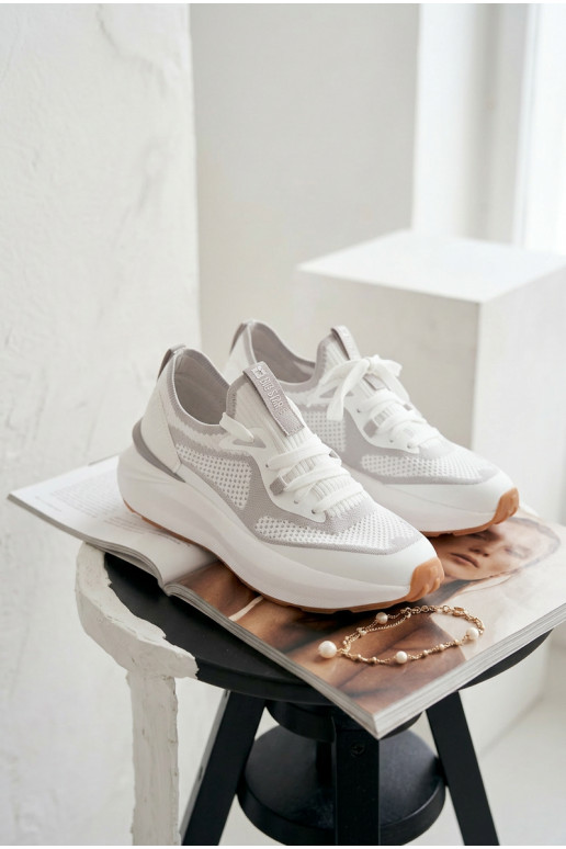 Turnschuhe Feminin Big Star TT274570 HI-POLY SYSTEM Zueiße Farbe