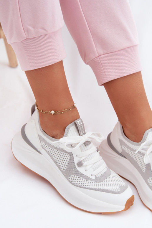 Turnschuhe Feminin Big Star TT274570 HI-POLY SYSTEM Zueiße Farbe