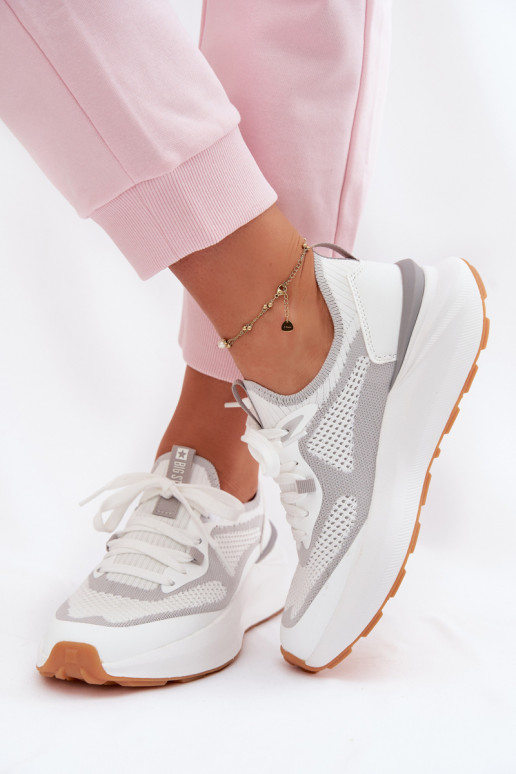 Turnschuhe Feminin Big Star TT274570 HI-POLY SYSTEM Zueiße Farbe