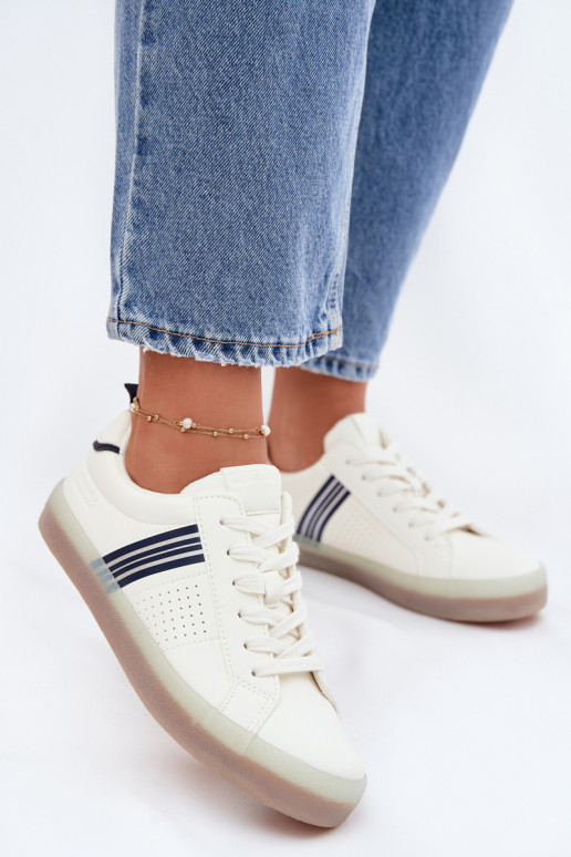 Eko Haut Sneakers Stilvollllschuhe Feminin Big Star TT274306 Zueiße Farbe