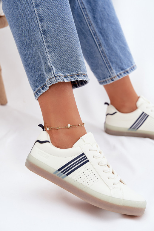 Eko Haut Sneakers Stilvollllschuhe Feminin Big Star TT274306 Zueiße Farbe