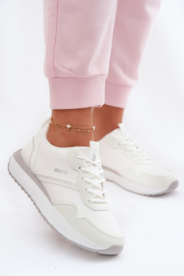 Sneakers Stilvollllschuhe Feminin mit einer Plattform Big Star TT274279 Zueiße Farbe